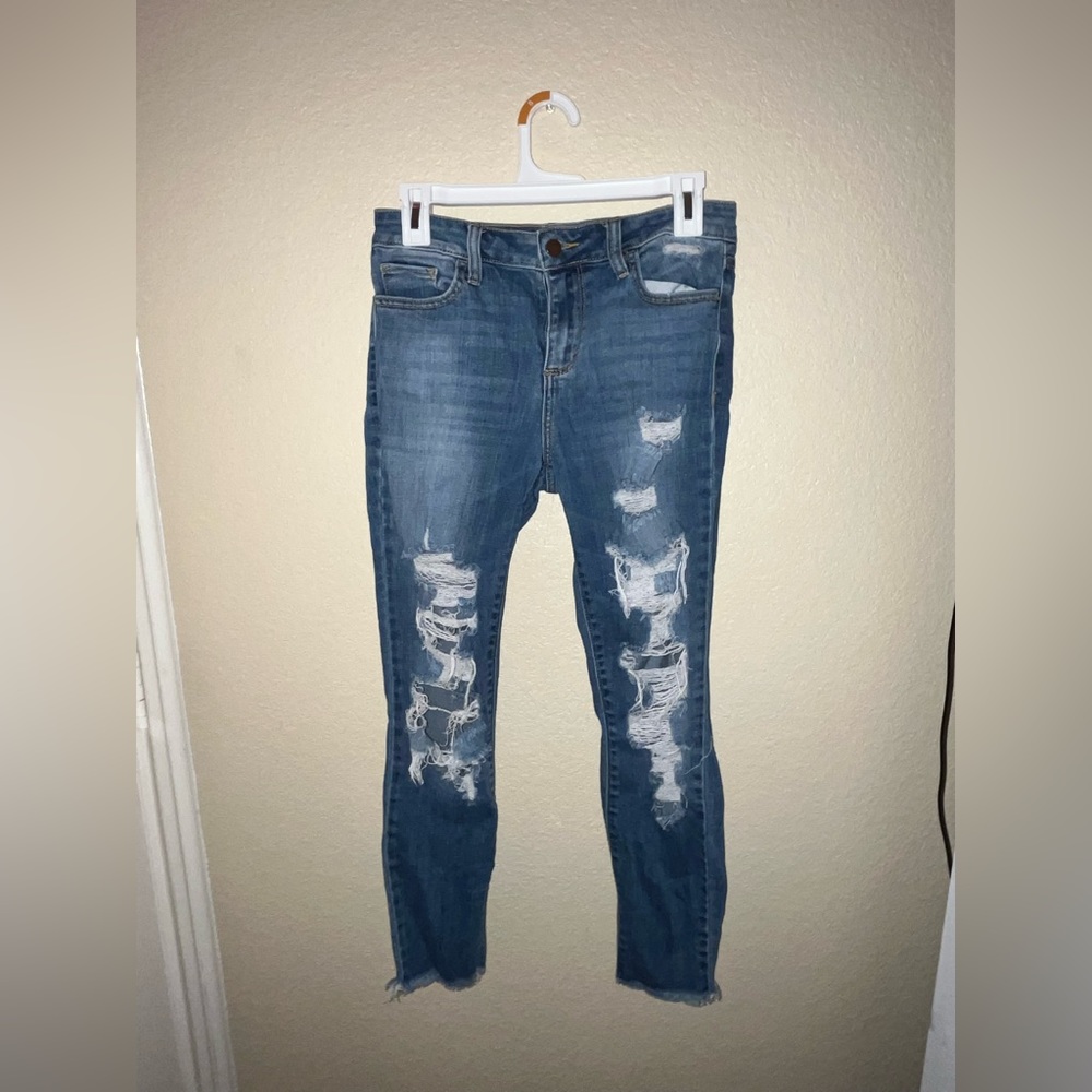 Distressed jeans